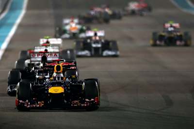 Sebastian Vettel bei seiner Aufholjagd in Abu Dhabi