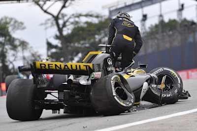 Nico Hülkenberg sorgte im FP2 für viel Schrott