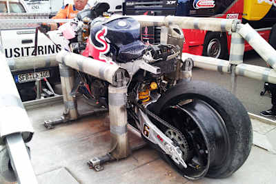 Der Schaden an Bradls Honda ist beträchtlich