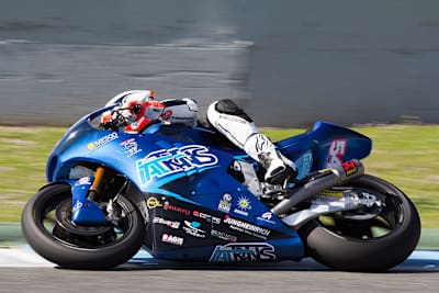 Mattia Pasini bei den privaten Testfahrten in Jerez