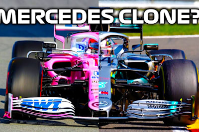 Der 2020er Racing Point und der 2019er Mercedes sehen sich sehr ähnlich