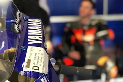 Sandro Cortese während seines ersten Yamaha-Tests