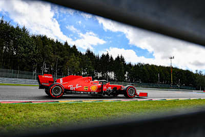 Sebastian Vettel landete im dritten Belgien-Training auf dem letzten Platz
