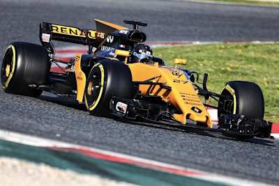 Nico Hülkenberg mit seinem Renault