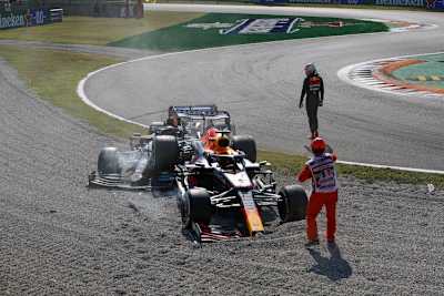 Max Verstappen und Lewis Hamilton