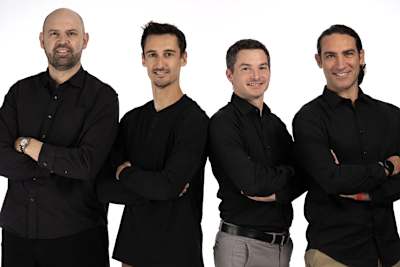 Die französische Kommentatoren-Crew mit David Vuillemin, Marvin Musquin und Sébastien Tortelli