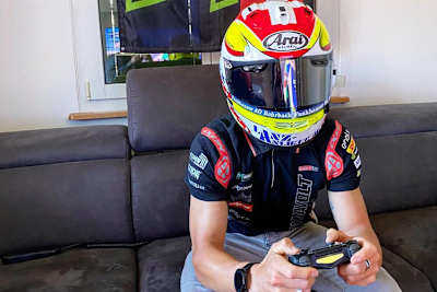 Dominique Aegerter ist schon im Renntrimm