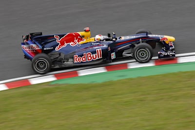 Mit neuem Helmdesign zur Freitagsbestzeit: Sebastian Vettel