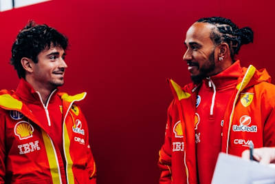 Charles Leclerc und Lewis Hamilton