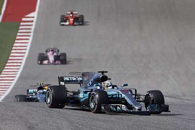 Das gewohnte Bild in der neuen Turbo-Ära: Mercedes vorne