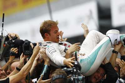 Nico Rosberg nach seinem Sieg in Monza