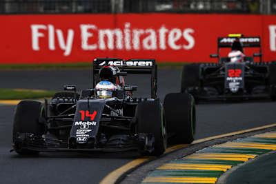 Fernando Alonso und Jenson Button in Australien