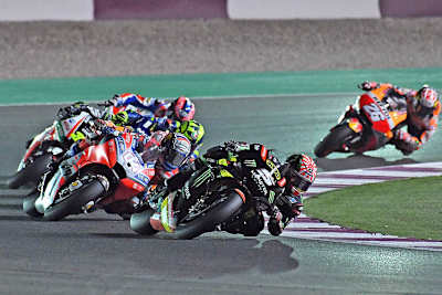 Johann Zarco führte den Katar-GP auf der Tech3-Yamaha an