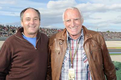 Heute in Valencia: Ex-Formel-1-Star Gerhard Berger mit Dietrich Mateschitz