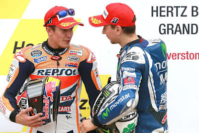 Marc Márquez in Misano mit Jorge Lorenzo