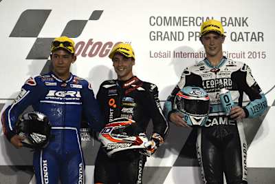 Moto3-Podest in Katar: Enea Bastianini, Alexis Masbou und Danny Kent