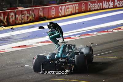 Glück im Unglück: Lance Stroll blieb beim Qualifying-Crash unverletzt