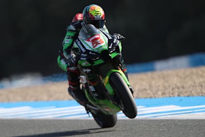 Tito Rabat in Jerez mit einer Werks-Kawasaki