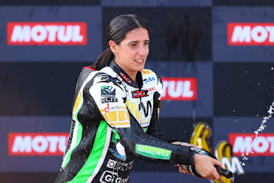 Sara Sanchez fuhr in Misano zweimal aufs Podium