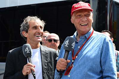 Alain Prost und Niki Lauda
