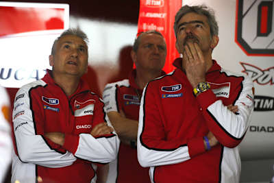 Die Ducati-Manager Davide Tardozzi (li.) und Gigi Dall’Igna