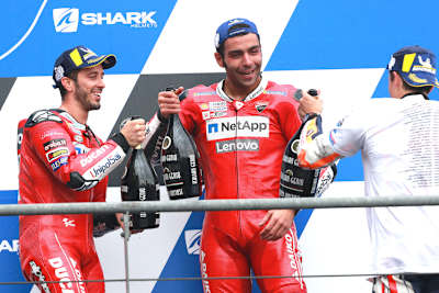 ​Le Mans 2019: Petrucci und Dovizioso standen gemeinsam auf dem Podest, doch der verpasste Sieg verdarb Ducati die Feierlaune