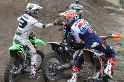 Romain Febvre, Jeremy Seewer und Jeffrey Herlings