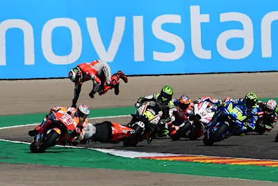 Jorge Lorenzo stürzte in der ersten Kurve