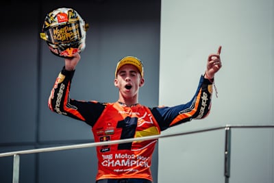 Pedro Acosta feierte am vergangenen Sonntag in Sepang seinen Moto2-Titel