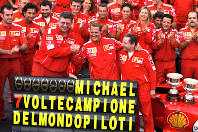 Von Erfolg zu Erfolg: Ross Brawn, Michael Schumacher und Jean Todt bei Ferrari