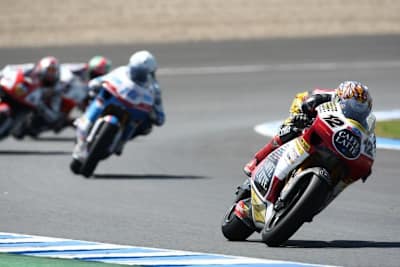 Tom Lüthi: In Jerez das halbe Feld überholt.