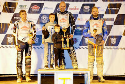 Die Top-3 (v.l.): Niels-Kristian Iversen, Kevin Wölbert und Sam Jensen