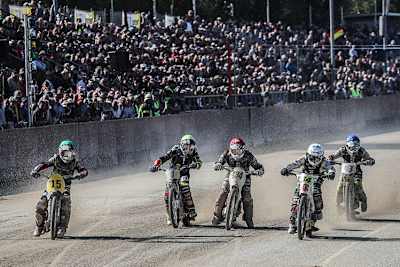 Heute selbst auf der 1000-Meter-Bahn üblich: Nur fünf Fahrer