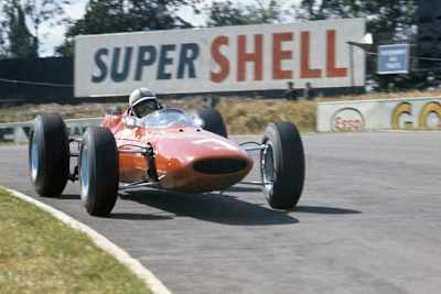 John Surtees im Ferrari 158 in Brands Hatch 1964