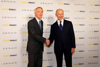 Jean-Dominique Senard (links) und Thierry Bolloré, das neue Führungsduo von Renault