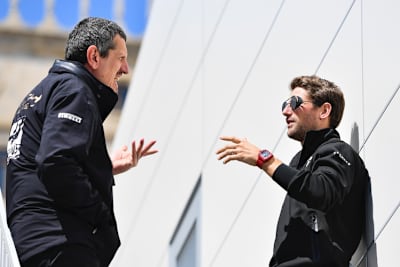 Günther Steiner und Romain Grosjean