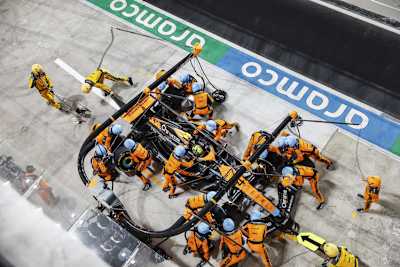 Boxenstopp bei McLaren mit Lando Norris in Katar