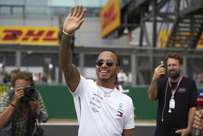 Lewis Hamilton in Silverstone