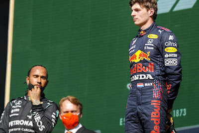 Lewis Hamilton und Max Verstappen