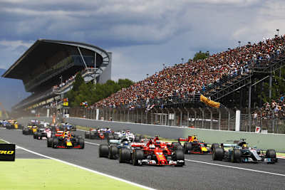 Start zum Spanien-GP – leider nur mit 20 Autos