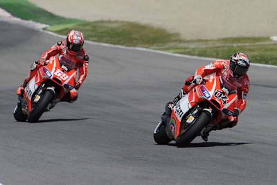 In Mugello bildete Andrea Dovizioso mit Ducati-Teamkollege Nicky Hayden lange ein Paar