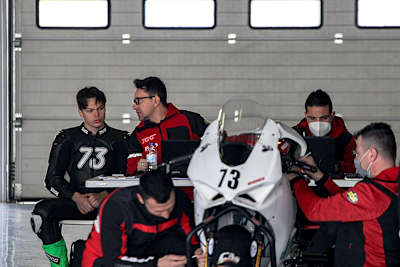 Max Kofler (li.) mit Team-Prinzipal Manuel Cappelletti