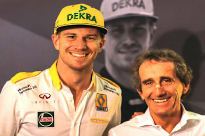 Nico Hülkenberg und Alain Prost