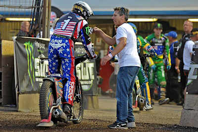 Sam Ermolenko (re.) mit Greg Hancock