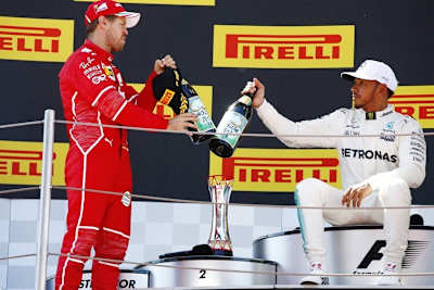 Sebastian Vettel und Lewis Hamilton
