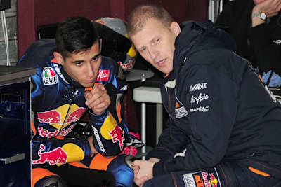 Luis Salom (li.) mit seinem neuen Teamchef Aki Ajo