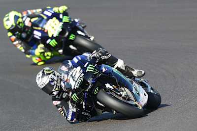 Maverick Viñales landete knapp vor Valentino Rossi