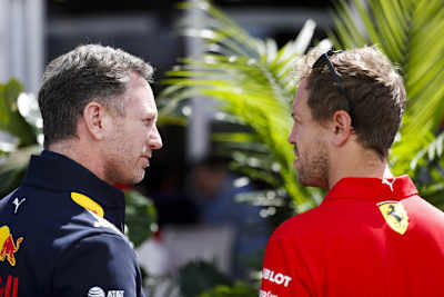 Christian Horner und Sebstian Vettel
