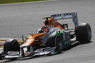 Hülkenberg drehte im Force India 57 Runden