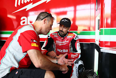 Teamchef Shaun Muir (li.) mit Eugene Laverty
